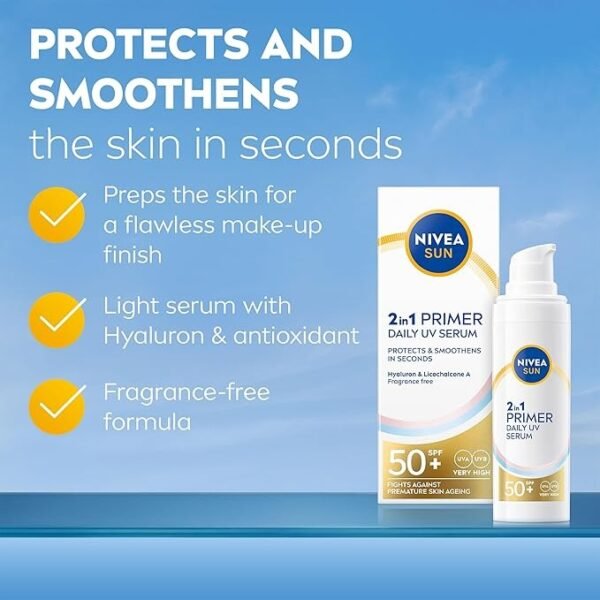 NIVEA SUN UV 2in1 Primer Daily UV Serum SPF50 - Image 3