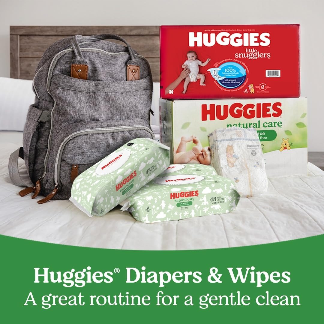 Huggies Natural Care Sensitive Baby Wipes Unscented - Image 2