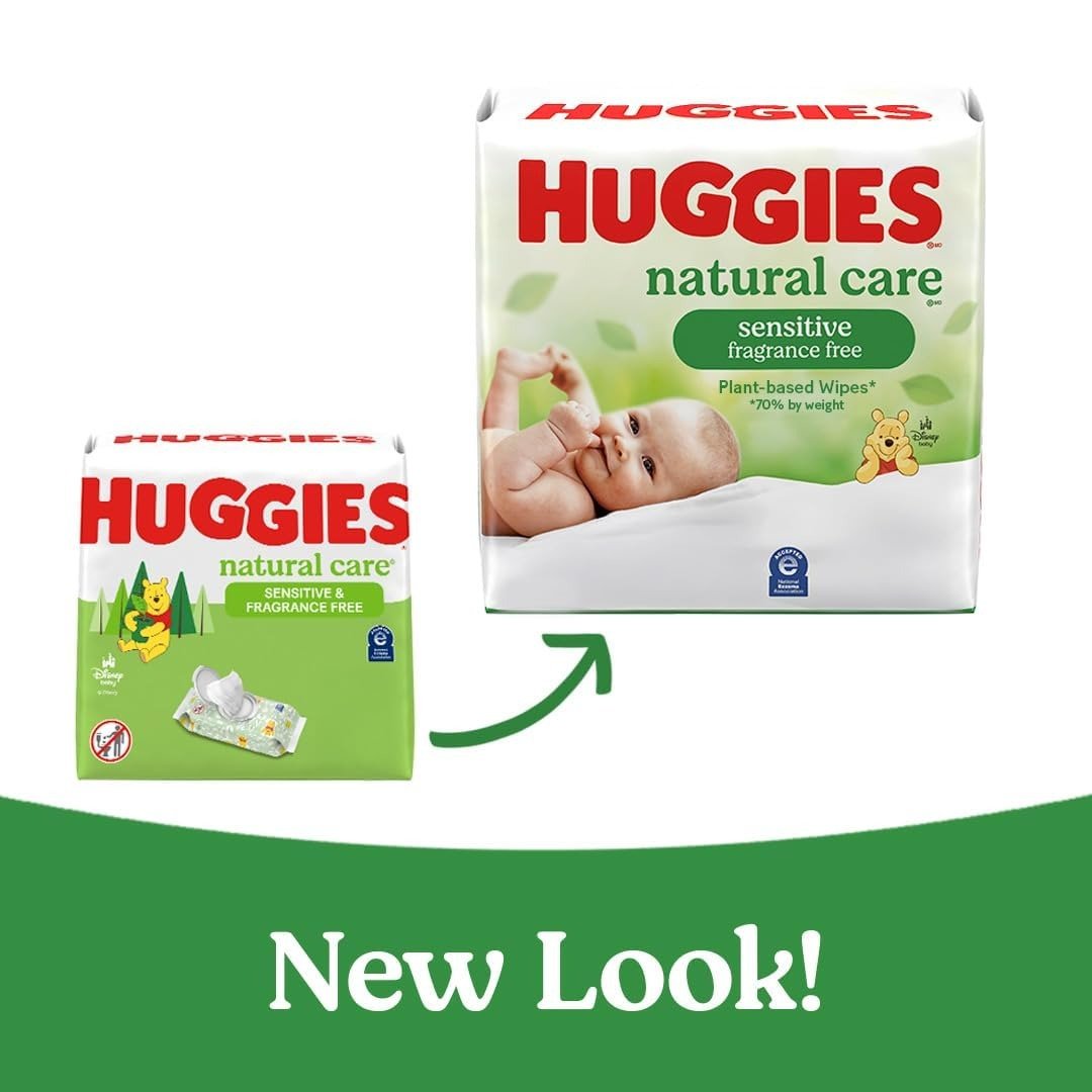 Huggies Natural Care Sensitive Baby Wipes Unscented - Image 4
