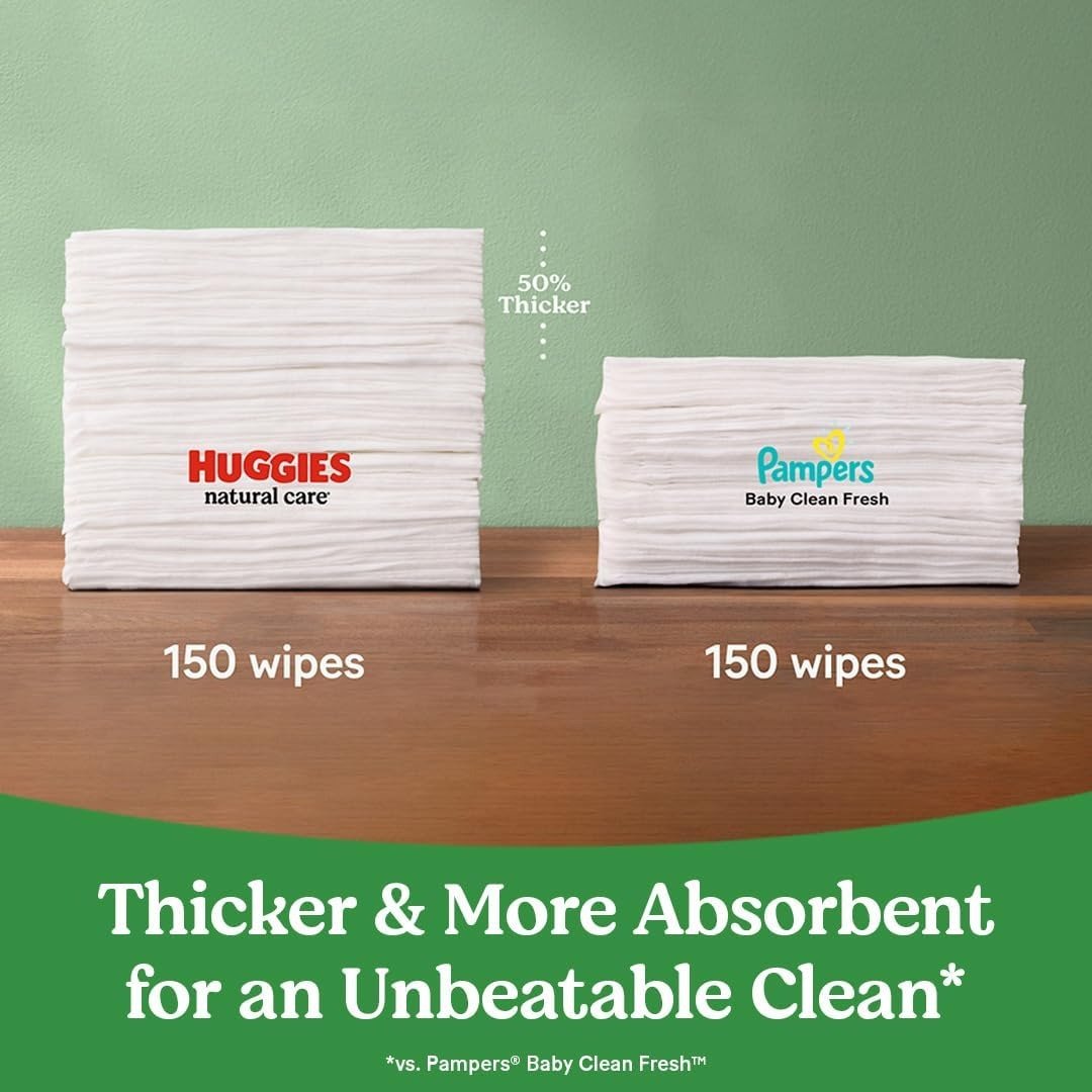 Huggies Natural Care Sensitive Baby Wipes Unscented - Image 5