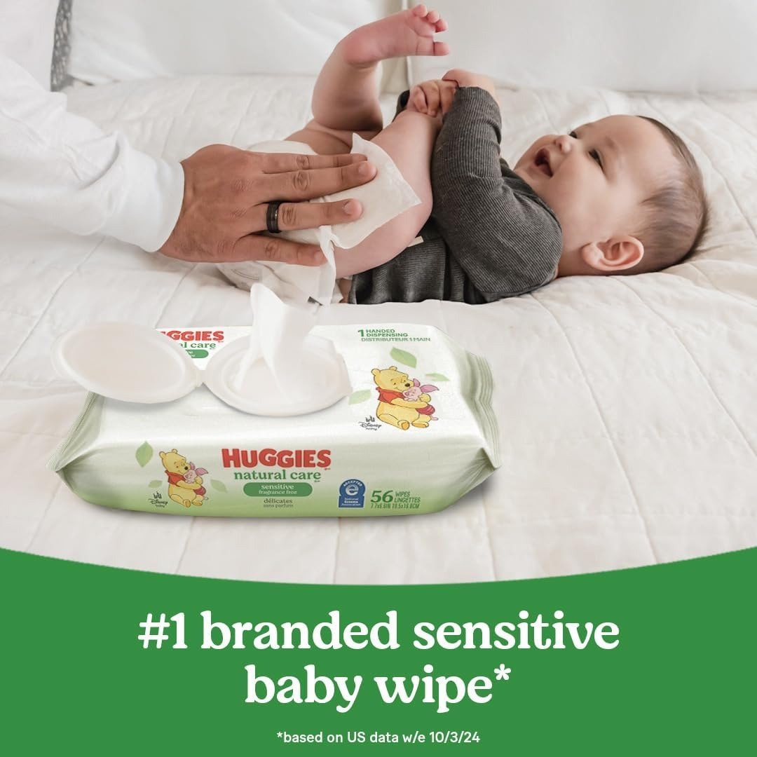 Huggies Natural Care Sensitive Baby Wipes Unscented - Image 7